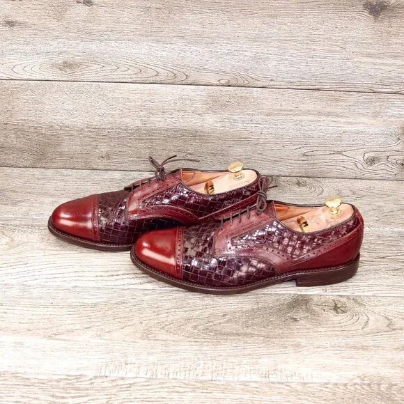 Allen Edmonds CRANDON Woven Blucher 10 B Narrow Chili * add $15 new Cedar Trees Allen Edmonds Carson Lace-up Hybrid Derby Navy Leather  main image 3